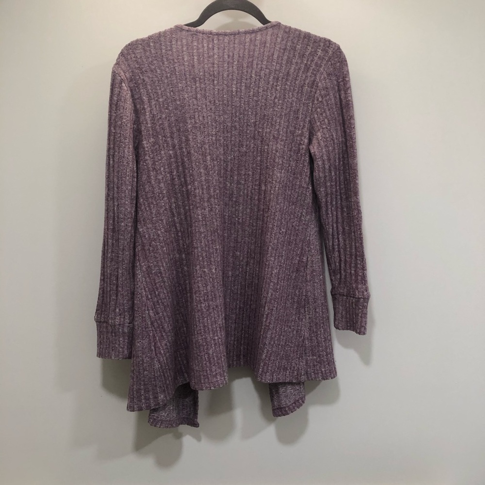 Soft Surroundings Purple Cuddle Bug Topper Cardigan Small View 6